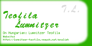teofila lumnitzer business card